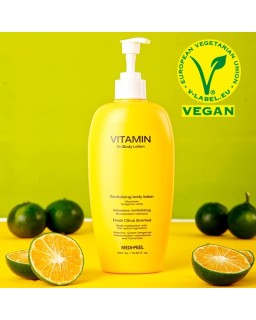 Liposomal vitamin body lotion eliminates dryness and flaking.