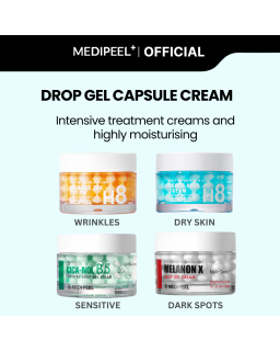 Refreshing face cream contains 57 hyaluronic acid capsules to moisturize skin and promote elasticity