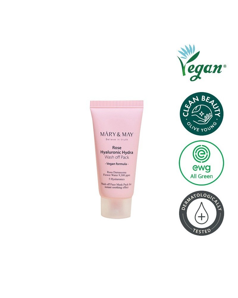 Rose wash off clay mask