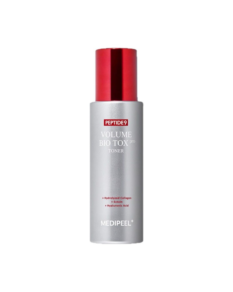 This innovative Peptide 9 Volume Bio Tox Toner Pro Facial Toner from Medi-Peel is a revolutionary skincare product.