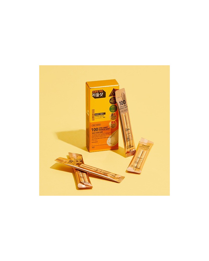 This Vita-Light Reedle Shot 100 with Vitamin C and patented ingredient MELAZERO®V2 helps refine and brighten rough skin to achie