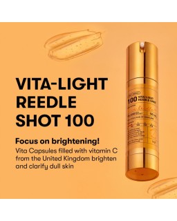 This Vita-Light Reedle Shot 100 with Vitamin C and patented ingredient MELAZERO®V2 helps refine and brighten rough skin to achie