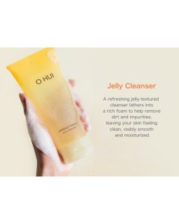 Jelly-textured gel cleanser creates a generous lather to remove dirt and excess sebum without stripping skin of its natural oils