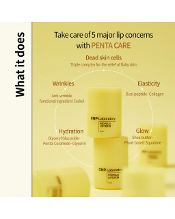 Get the CNP best-selling Korean honey lip balm now ! This mega hit item, enriched with nourishing propolis, provides intense hyd