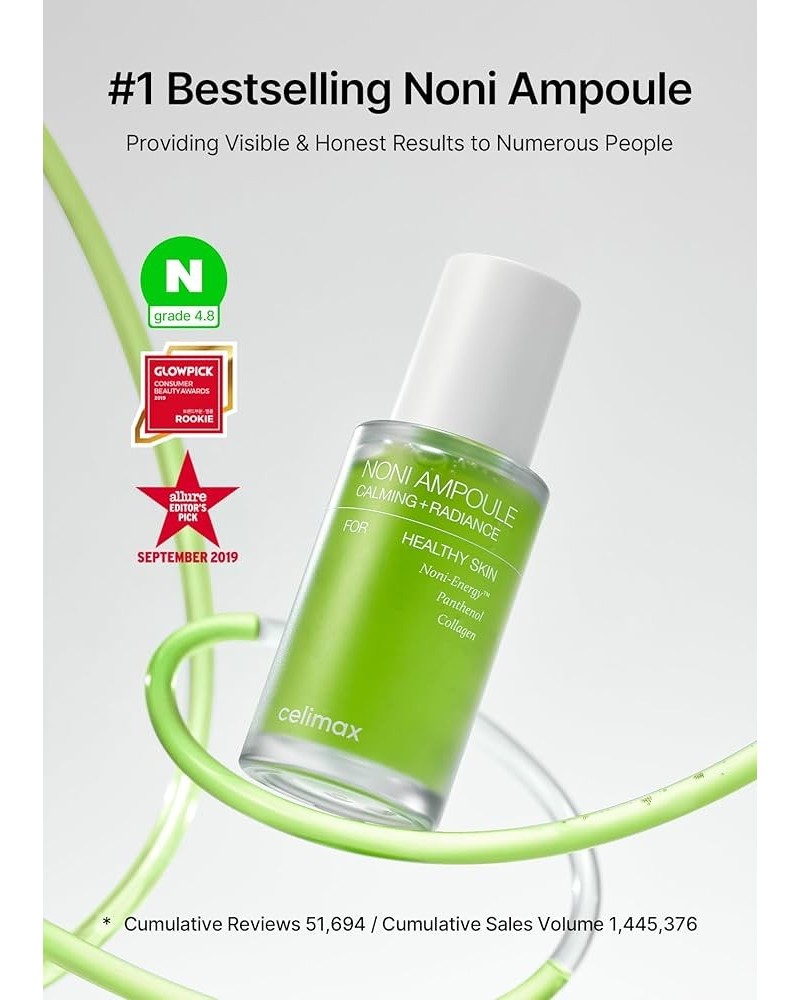 Packed with 71.77% nutrient-rich noni extract, this ampoule hydrates skin and amps up radiance for a healthy look.