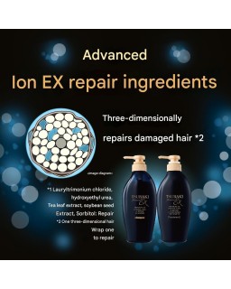 Tsubaki Premium EX Damage & Repair set de Shiseido es un set de cuidado capilar especialmente desarrollado para brindar un trata