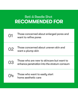 Discover the power of microneedle-encapsulated retinol with VT COSMETICS Reti-A Reedle Shot 300. Advanced technology to combat