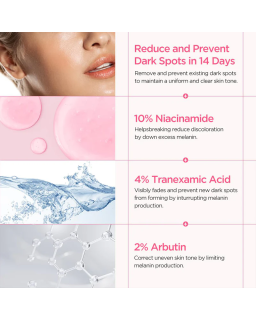 The Anua Niacinamide 10% + TXA 4% Serum is a potent formula designed to tackle stubborn dark spots and hyperpigmentation.