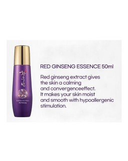 Anti-aging essence with red ginseng for mature skin.