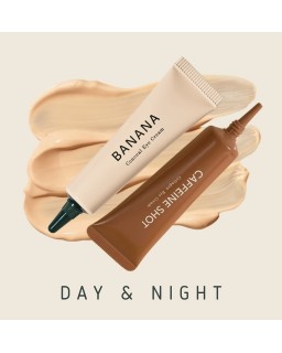 BANANA Conceal Eye Cream boasts a unique blend of 90% eye cream to nourish skin and 10% concealer to cover dark circles.