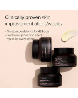 Revitalize your skin with Mary&May Idebenone Blackberry Intense Cream, an incredibly rich and balanced cream, saving skin