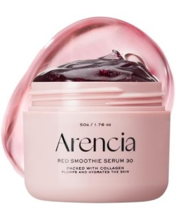 Experience glowing, soothed skin with Arencia's Overnight Red Smoothie Face Mask Serum.