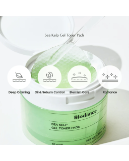 Sea Kelp Gel Toner Pads de Biodance son discos tonificantes en gel,  ideales para hidratar, calmar y revitalizar la piel.