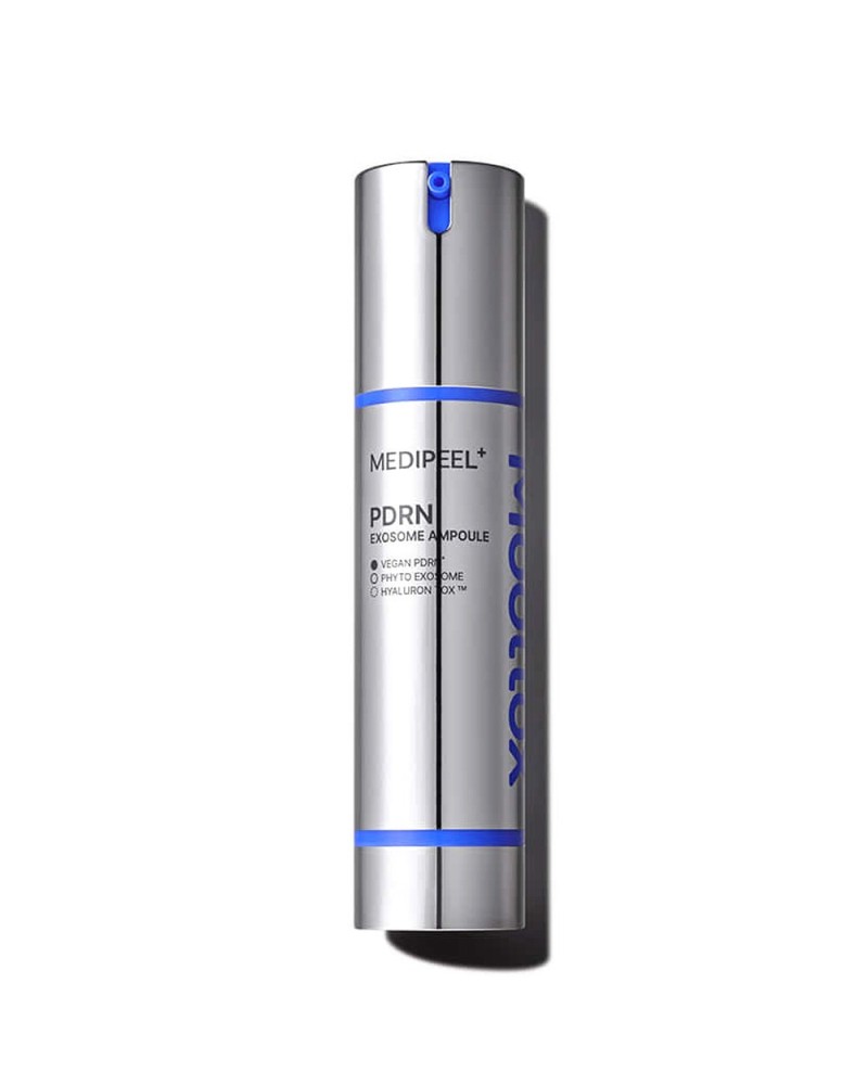The MEDI-PEEL PDRN Exosome Ampoule deeply hydrates, nourishes, and strengthens the skin's natural defenses against environmental