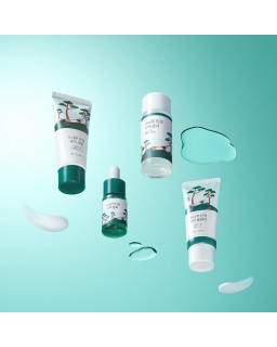 Round Lab Pine Calming Cica Trial Kit contains 4 mini's of the Calming Cica line with Pine Cica Activer™ ingredient that quickly