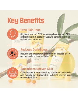 Dual functional product for skin brightening and anti-wrinkles.