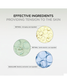 An ampoule enriched with Retinol and micro spicules to boost skin elasticity and firmness.