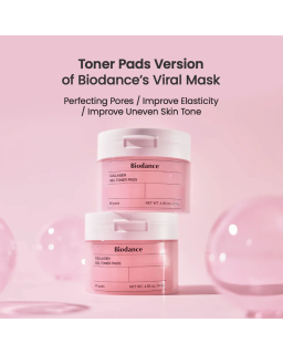 Los discos Biodance Collagen Gel Toner Pads combinan la eficacia de una mascarilla de hidrogel con la practicidad de un tónico.