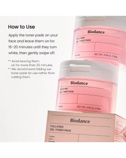 Los discos Biodance Collagen Gel Toner Pads combinan la eficacia de una mascarilla de hidrogel con la practicidad de un tónico.