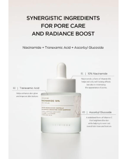 La Niacinamide 10 Boosting Shot Ampoule de SKIN1004 es una ampolla avanzada diseñada para mejorar visiblemente la textura