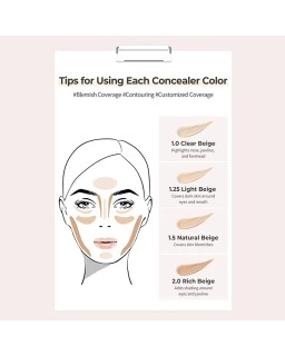THE SAEM Cover Perfection Tip Concealer, 6.5g, 01 Clear Beige
