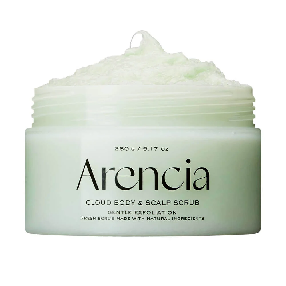 Arencia Fresh Cloud Body & Scalp Scrub, Geranium & Primrose 260g