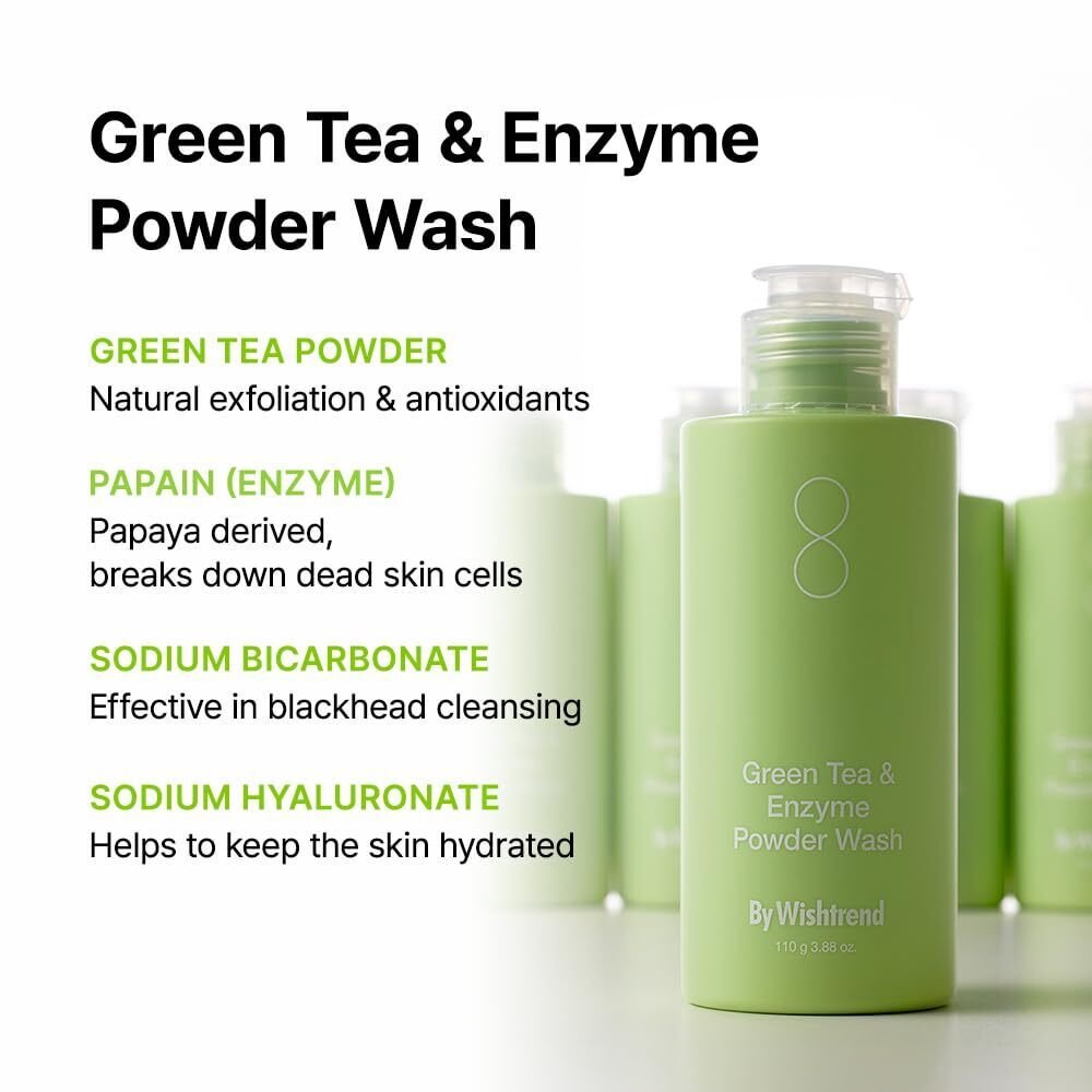 By Wishtrend Green Tea & Enzyme Powder Wash, 110g - Image 3