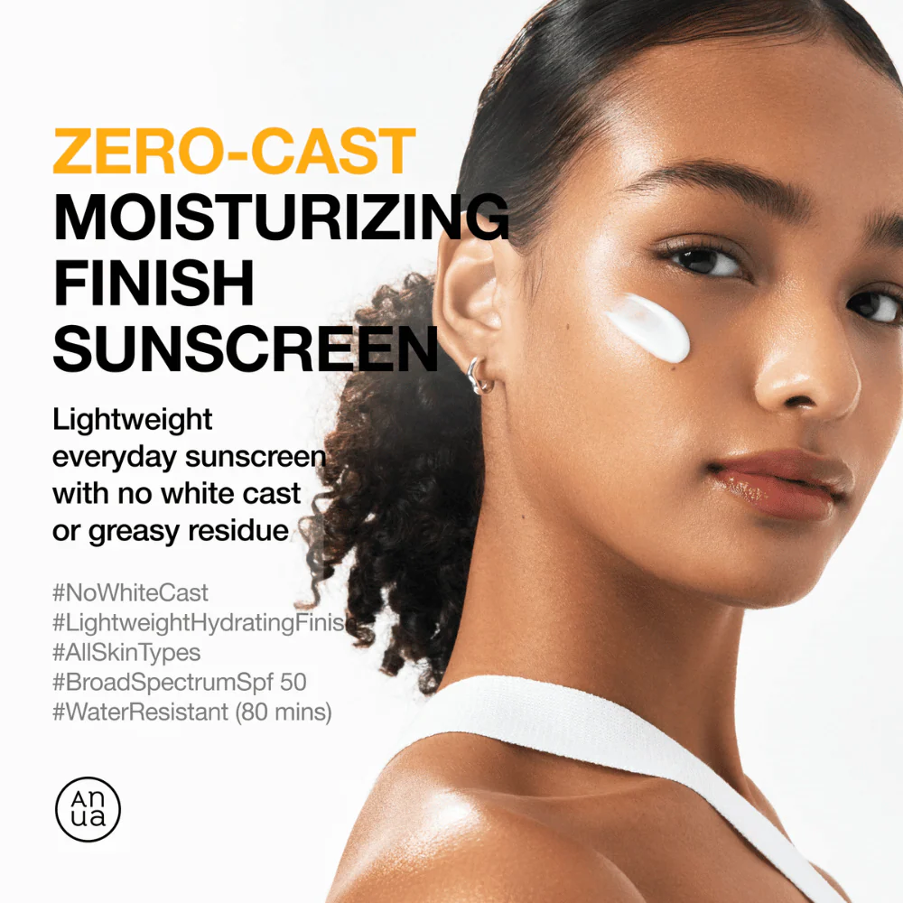 ANUA Zero Cast Moisturizing Finish Sunscreen, 50ml - Imagen 3