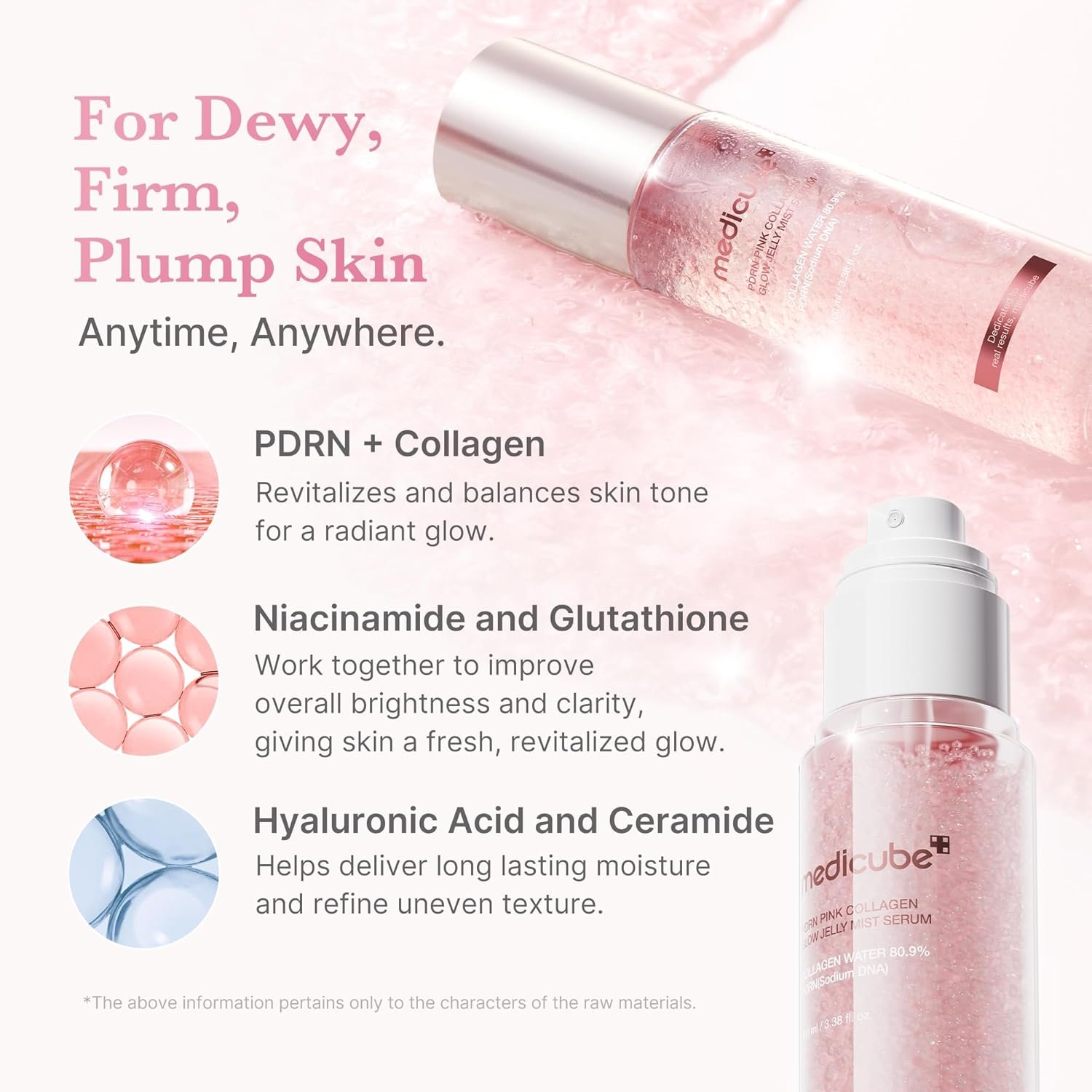 Medicube PDRN Pink Collagen Glow Jelly Mist Serum, 100ml — изображение 3