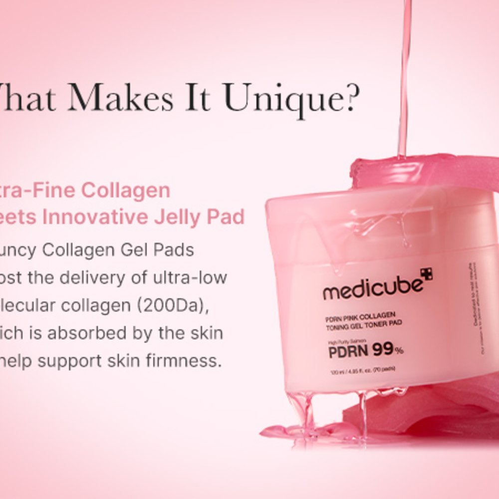 Medicube PDRN Pink Collagen Toning Gel Toner Pad, 70 шт — изображение 4