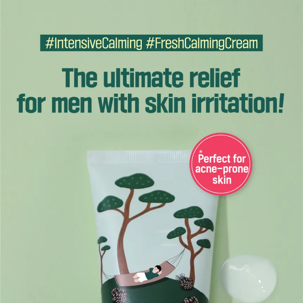 ROUND LAB For Men Pine Calming Cica Cream, 75ml - Imagen 4