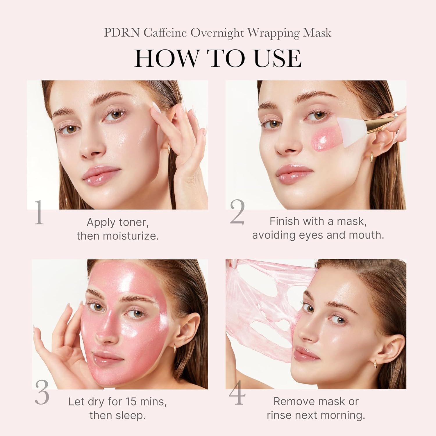 Medicube PDRN Pink Caffeine Night Wrapping Mask, 75ml - Imagen 5