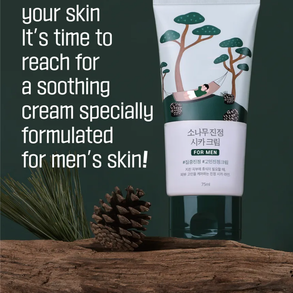 ROUND LAB For Men Pine Calming Cica Cream, 75ml - Imagen 6