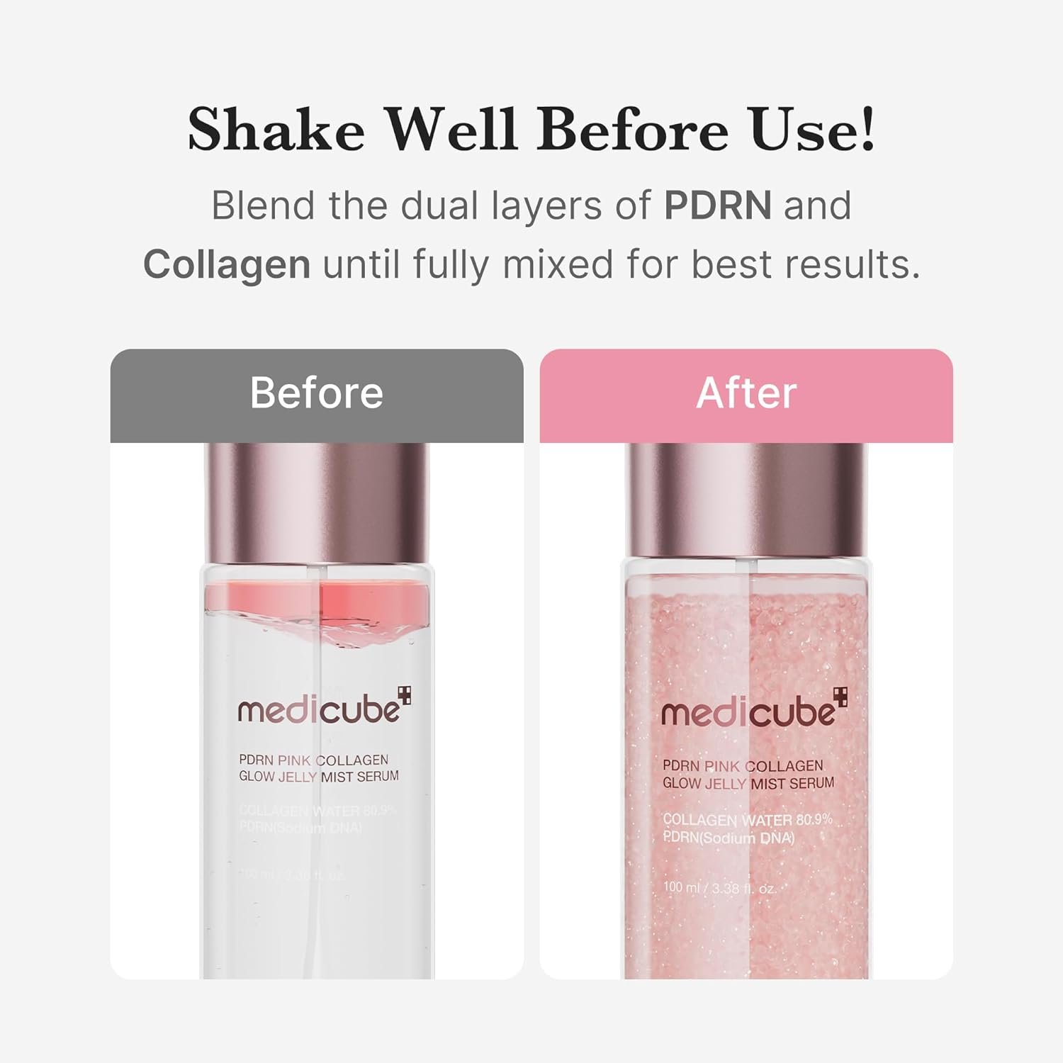 Medicube PDRN Pink Collagen Glow Jelly Mist Serum, 100ml — изображение 6
