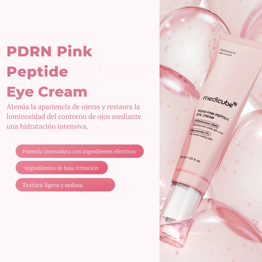 MEDICUBE PDRN Pink Peptide Eye Cream, 30ml - Imagen 4
