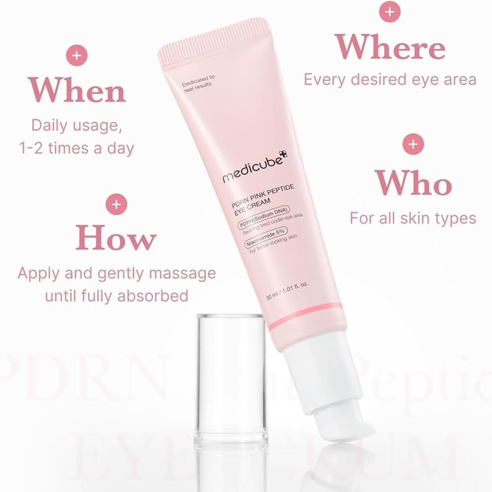 MEDICUBE PDRN Pink Peptide Eye Cream, 30ml - Imagen 7