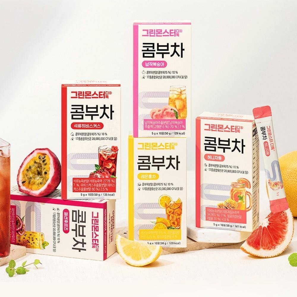 Green Monster D-Toc Kombucha, Flat Peach, 5g x 10stics — изображение 4