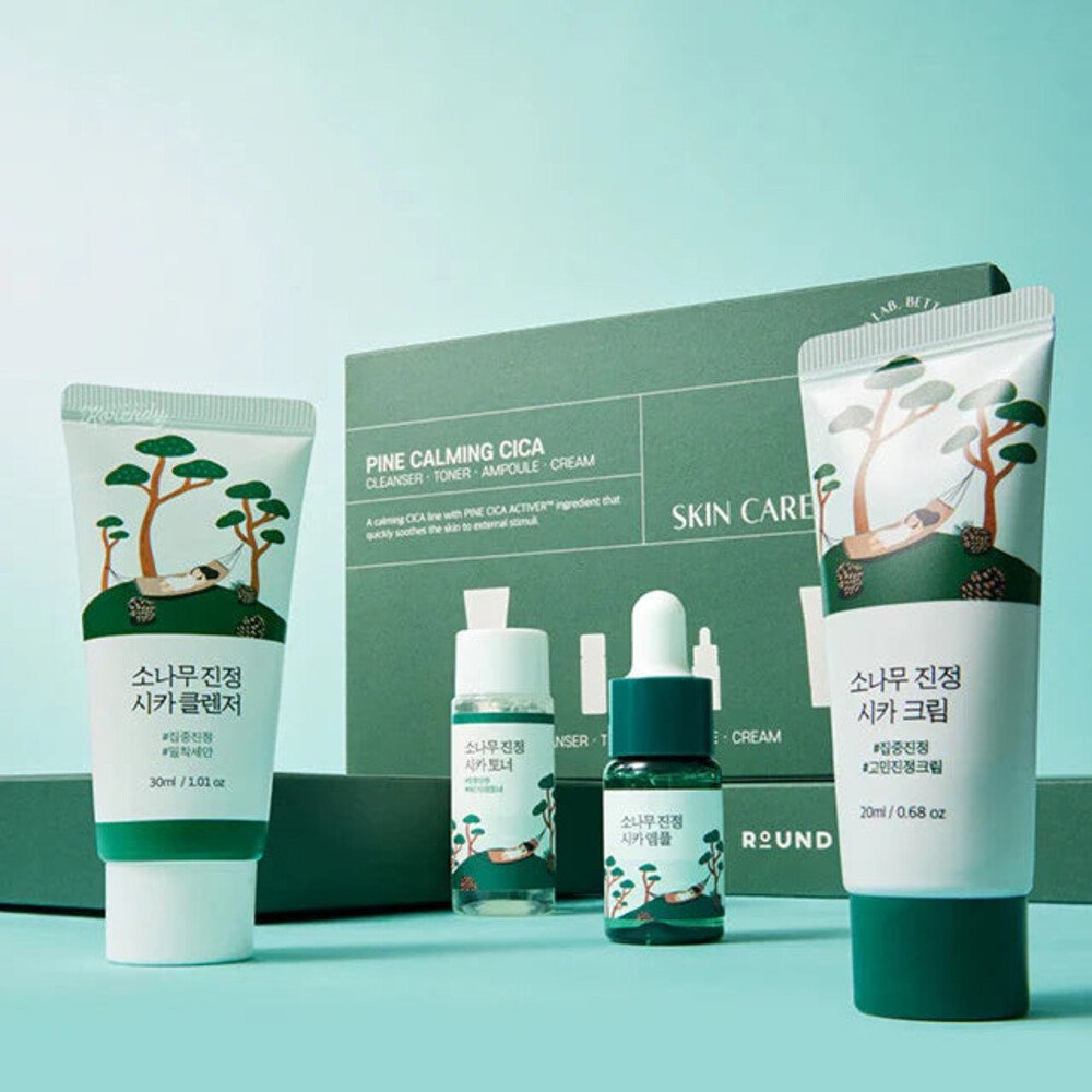 ROUND LAB Pine Calming Cica Skin Care Trial Kit