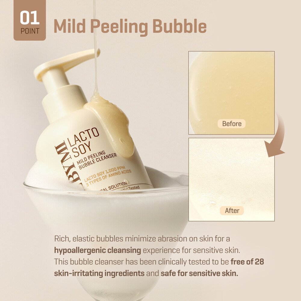 SOME BY MI Lacto Soy Mild Peeling Bubble Cleanser, 180ml - Imagen 5