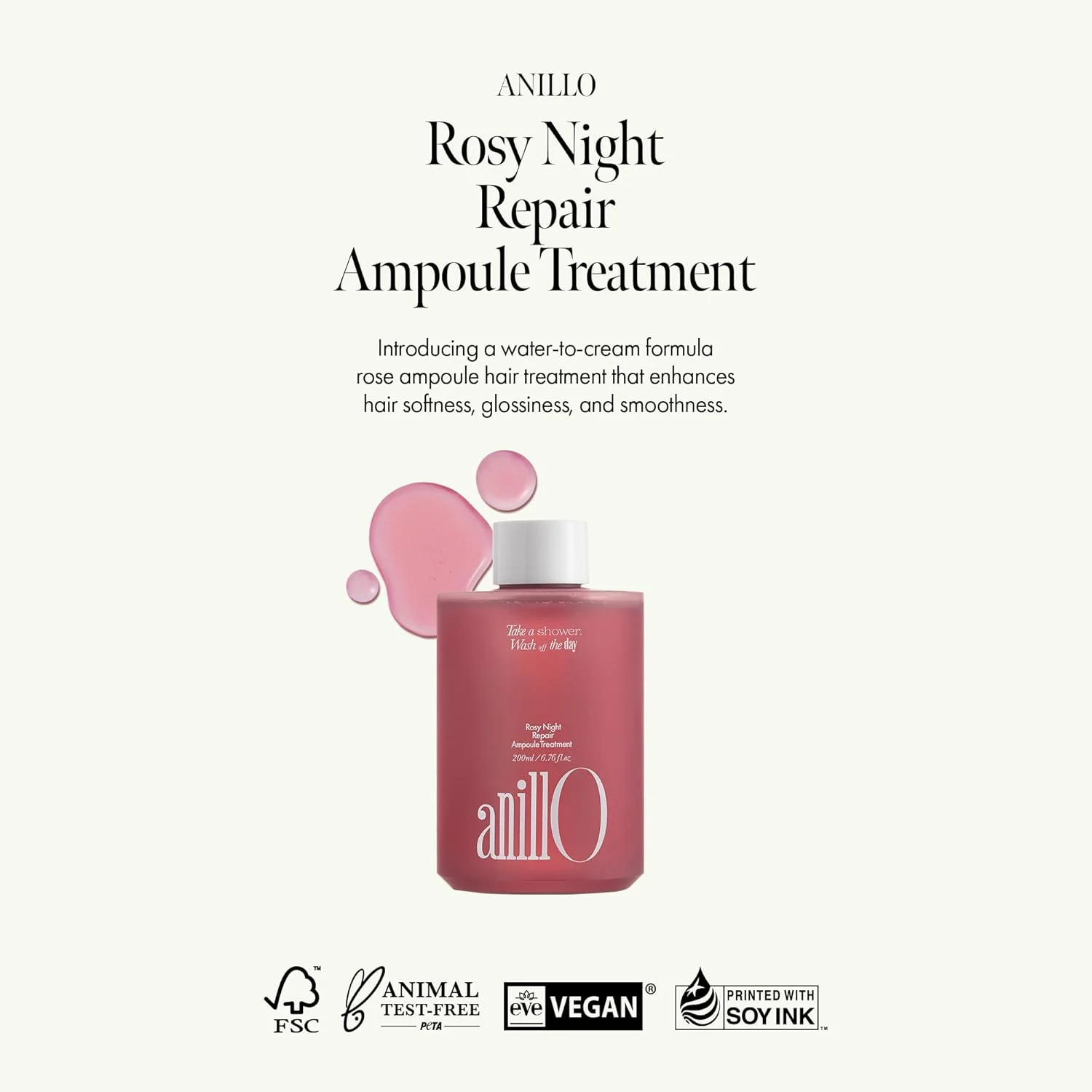 AnillO Rosy Night Repair Ampoule Treatment, 200ml - Image 3