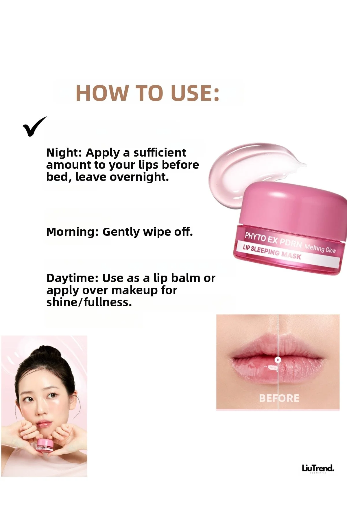 Medipeel+ Phyto EX PDRN Melting Glow Lip Sleeping Mask, 11g — изображение 4