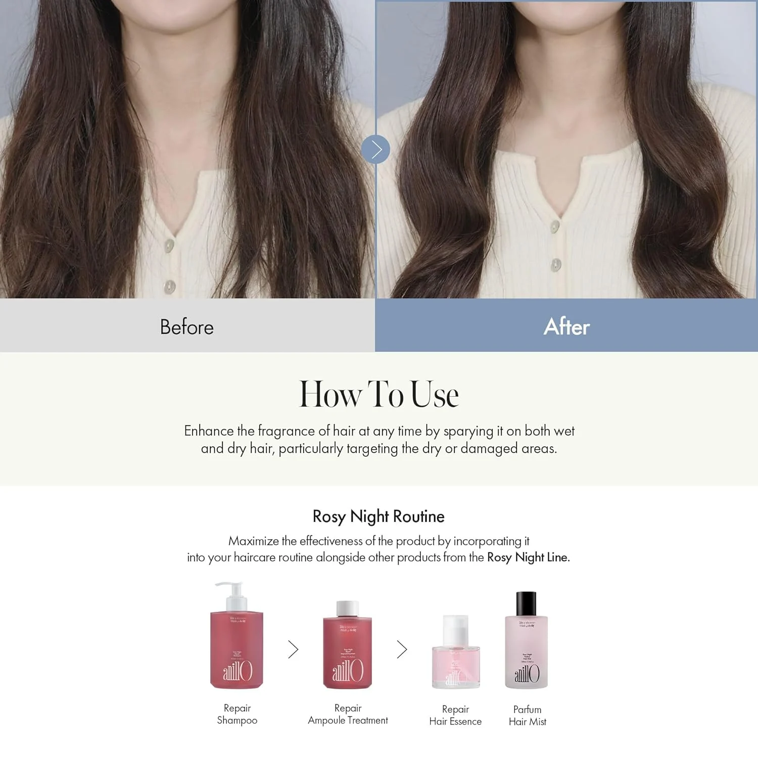 AnillO Rosy Night Parfum Hair Mist, 100ml - Imagen 6