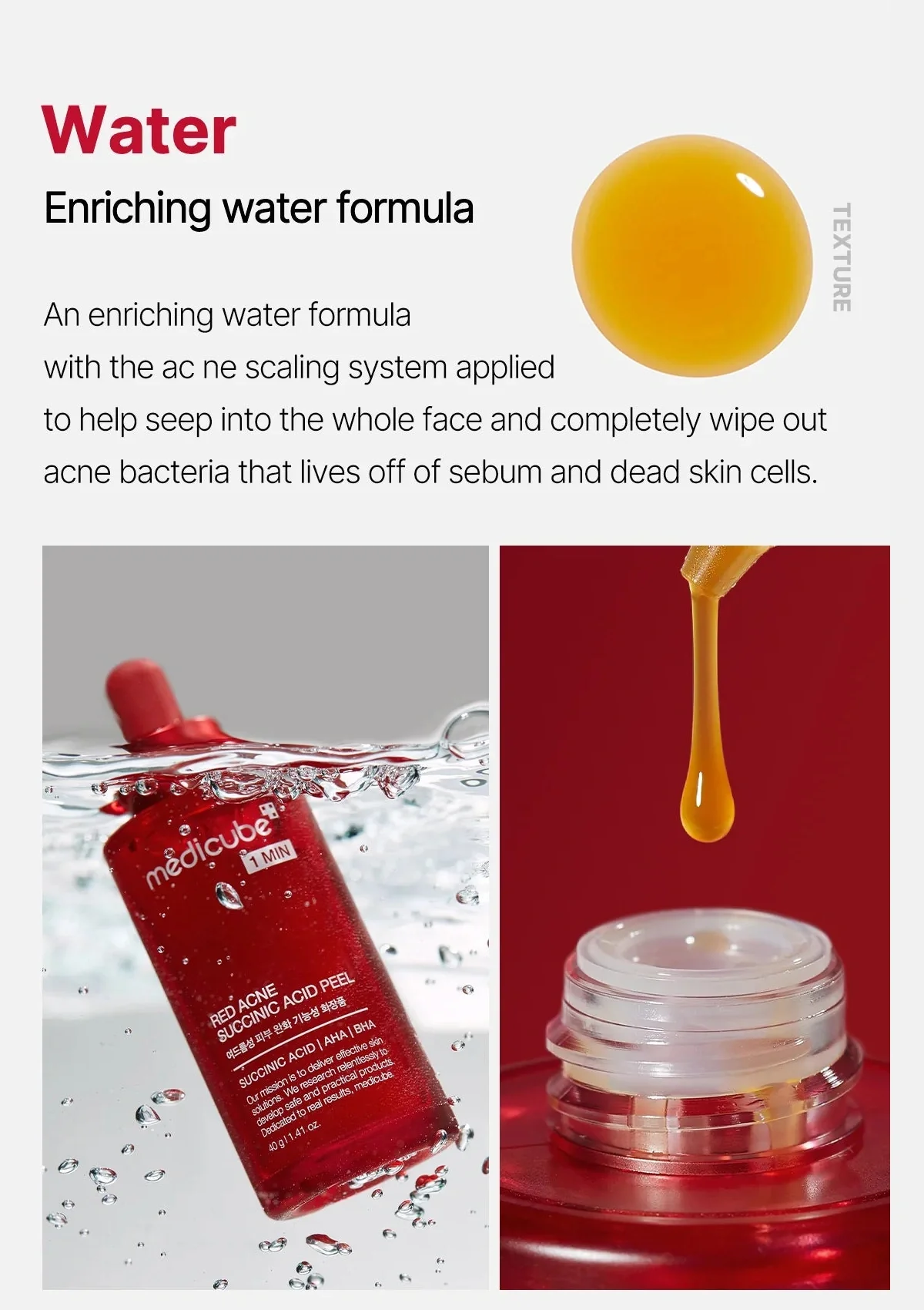 Medicube Red Acne Succinic Acid Peel, 40g - Imagen 6