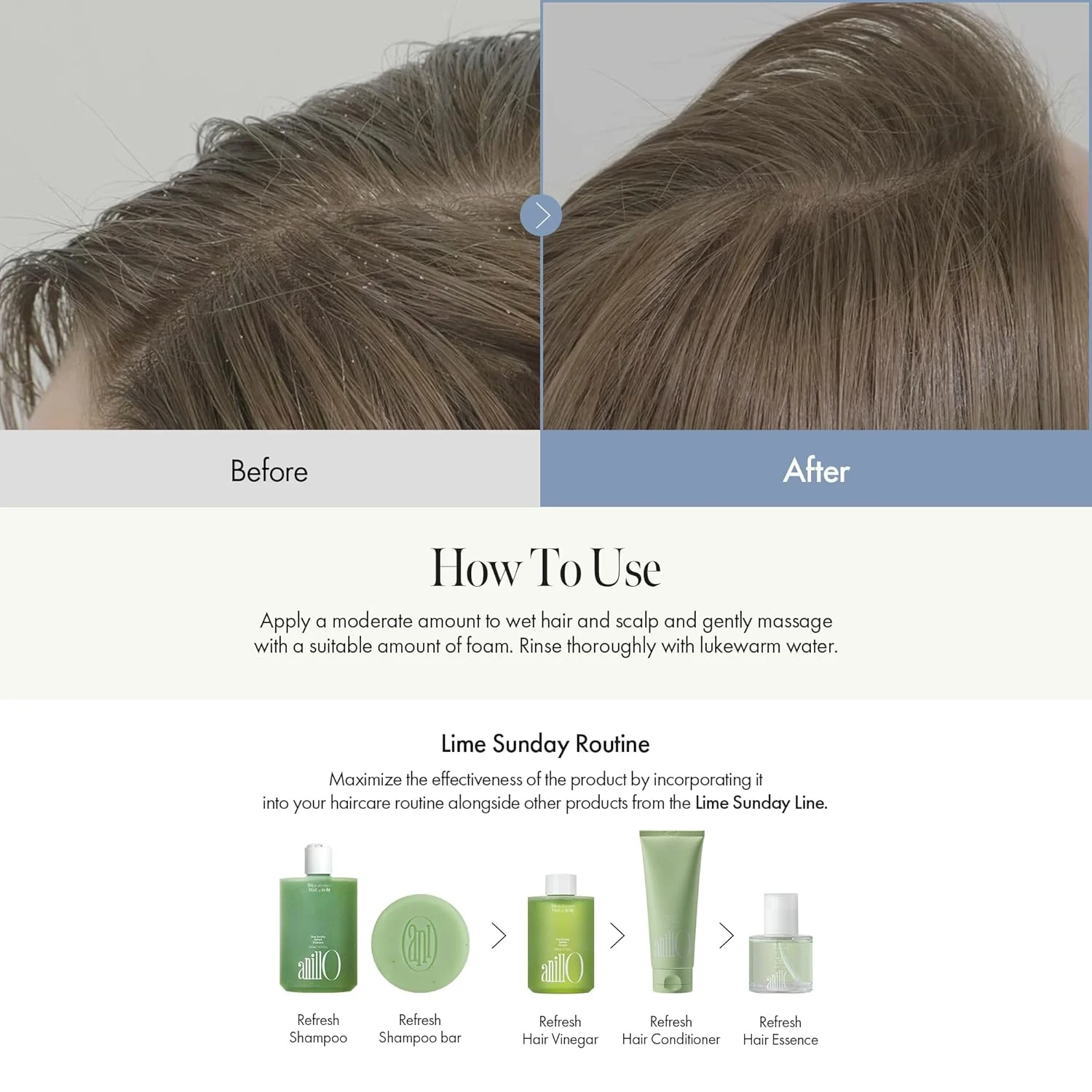 AnillO Lime Sunday Refresh Hair Vinegar, 200ml - Image 7