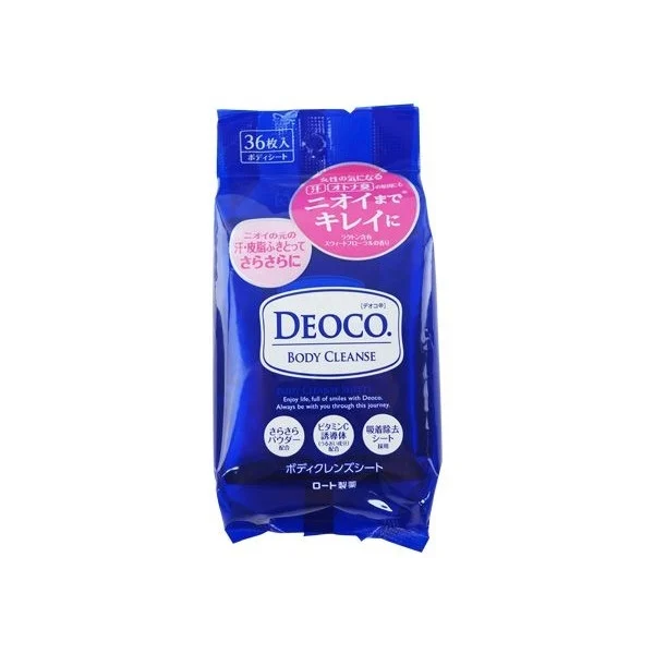 Rohto Mentholatum Deoco Body Cleanse Sheet, 36 шт