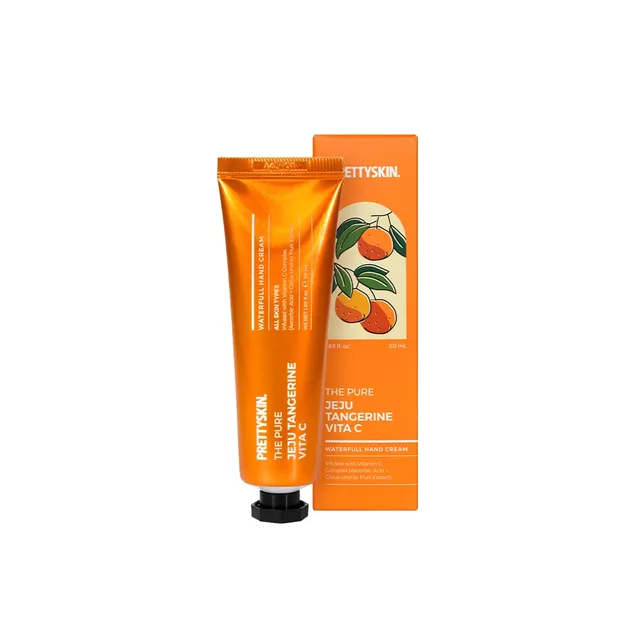 Prettyskin The Pure Jeju Tangerine Vita C Waterfull Hand Cream, 50ml