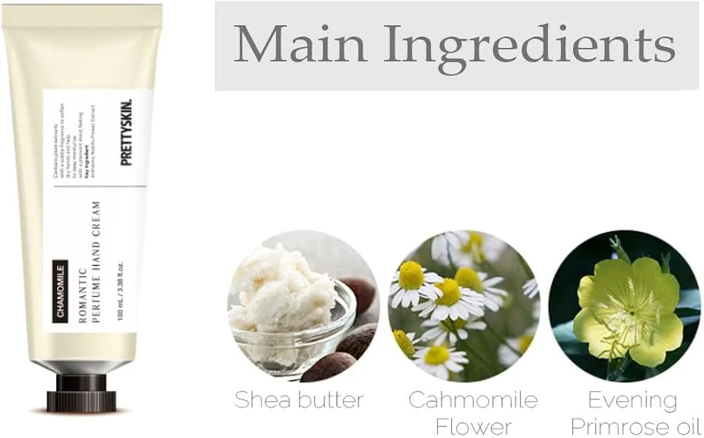 Prettyskin Romantic Perfume Hand Cream, Chamomile, 100ml (2026.09.19) — изображение 3