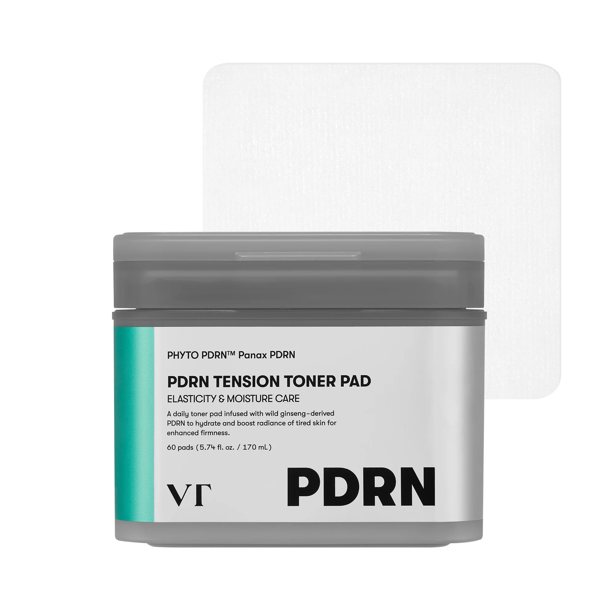 VT Cosmetics PDRN Tension Toner Pad, 60 discos