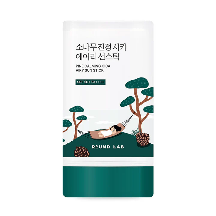 Round Lab Pine Calming Cica Airy Sun Stick, 19g