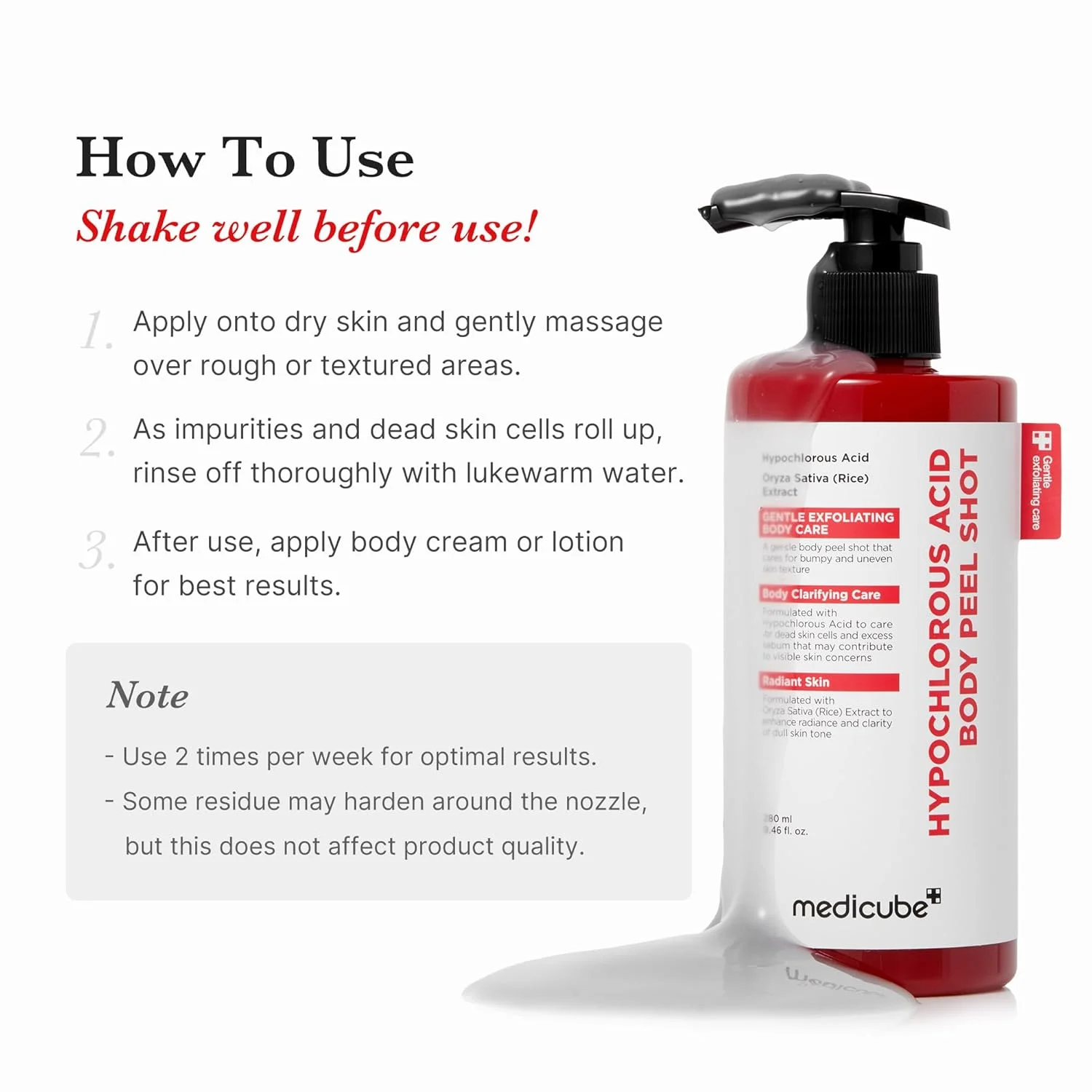 Medicube Hypochlorous Acid Body Peel Shot, 280ml - Image 6
